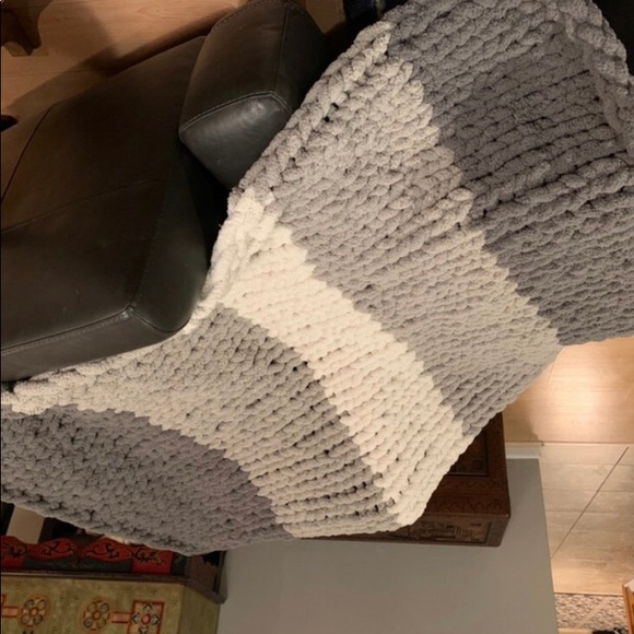 COPY - Chunky knit blanket (chenille yarn) - Throw/Lapghan available in many co… - Picture 12 of 16